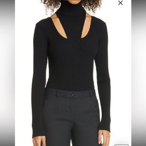 Beaufille Rib Cutout Turtleneck Bodysuit. Size small. Old style sold out.